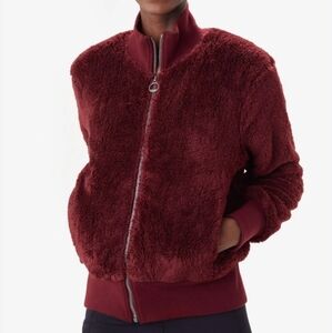 Lole Women's Yana Sherpa Zip Jacket Burgundy Size Medium